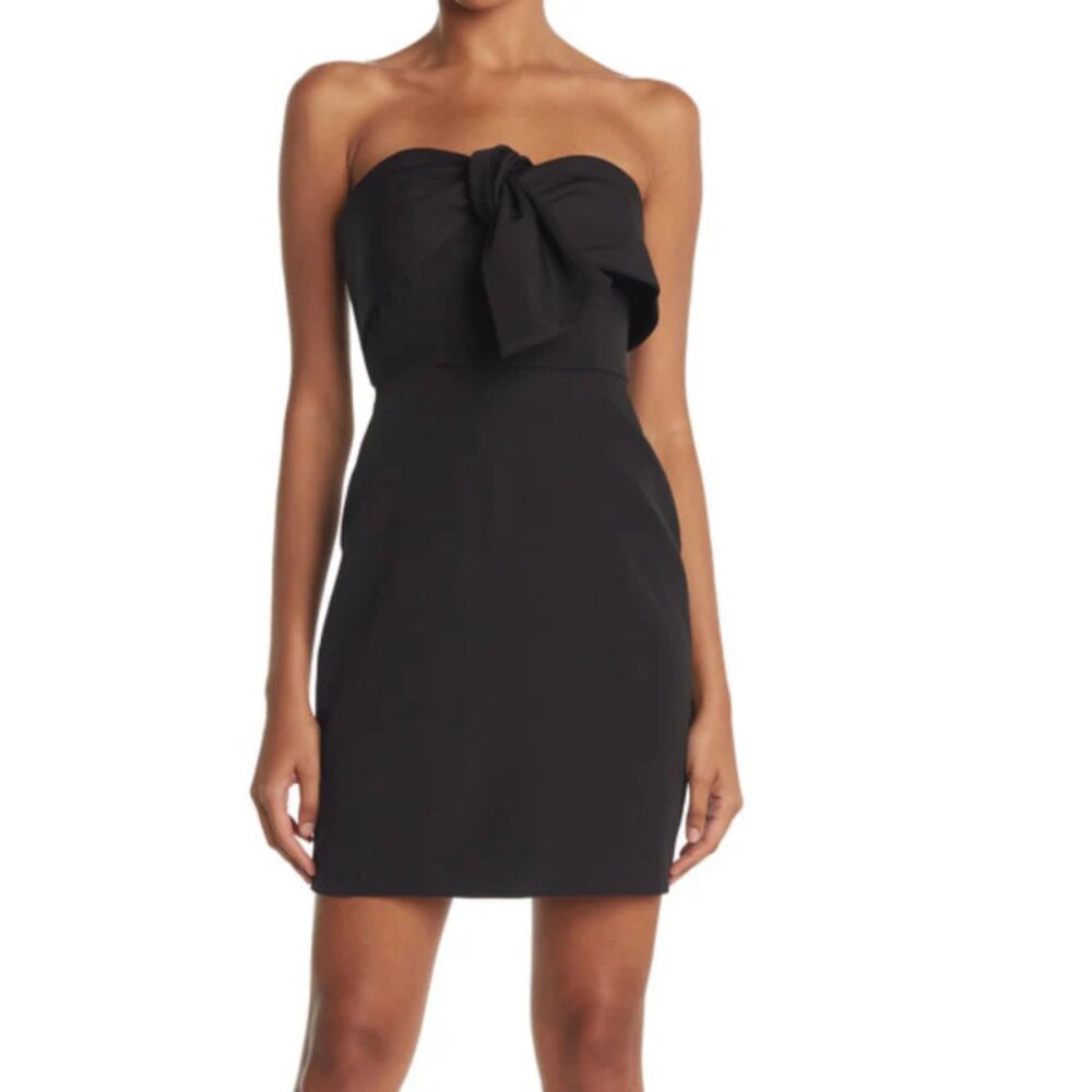 Sam Edelman Black Strapless Cocktail Party Mini Dress LBD Size 4 NWT